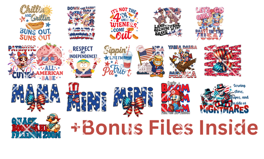 4th of july collab April 18th 2025 Patriotic Collab PNG Bundle – 15+ 4th of July Designs by BeeUTiFullYou, DoubleKDesignsByKayla & Starflower Designs | Bonus Files Included | Commercial Use