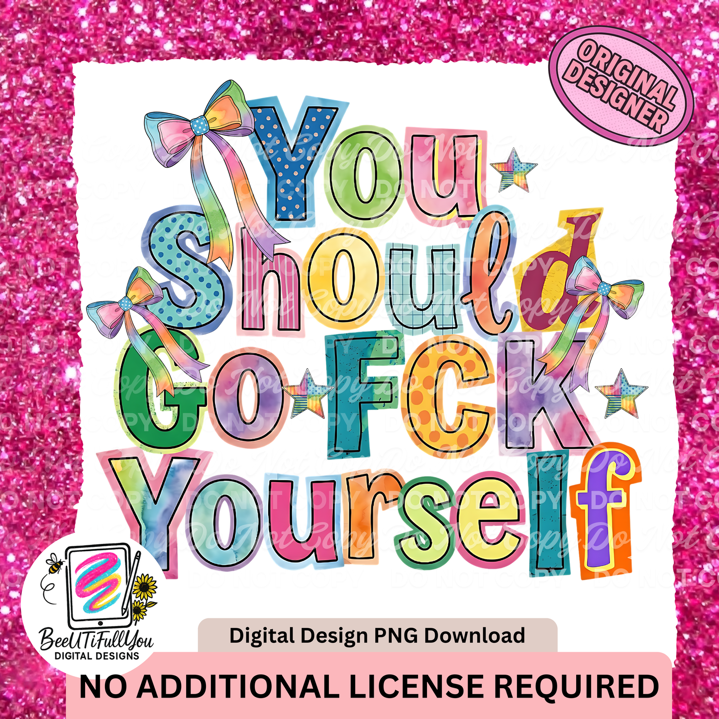 You Should Go Love Yourself PNG Bundle | 2 Finished Digital Designs | Commercial Use Included