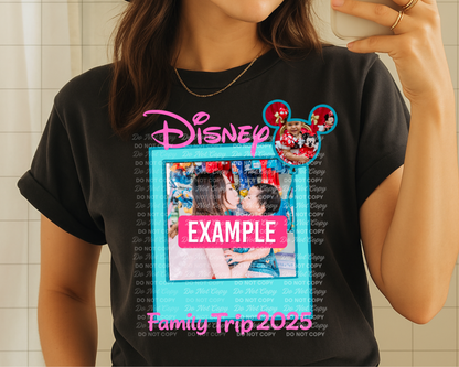 Disney Family Trip 2025 Frame Canva Template – Editable Vacation Photo Keepsake for Kids & Parents