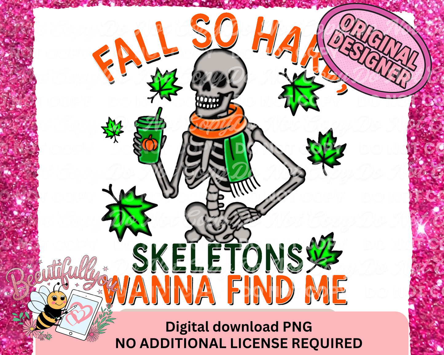 Fall So Hard Skeleton PNG