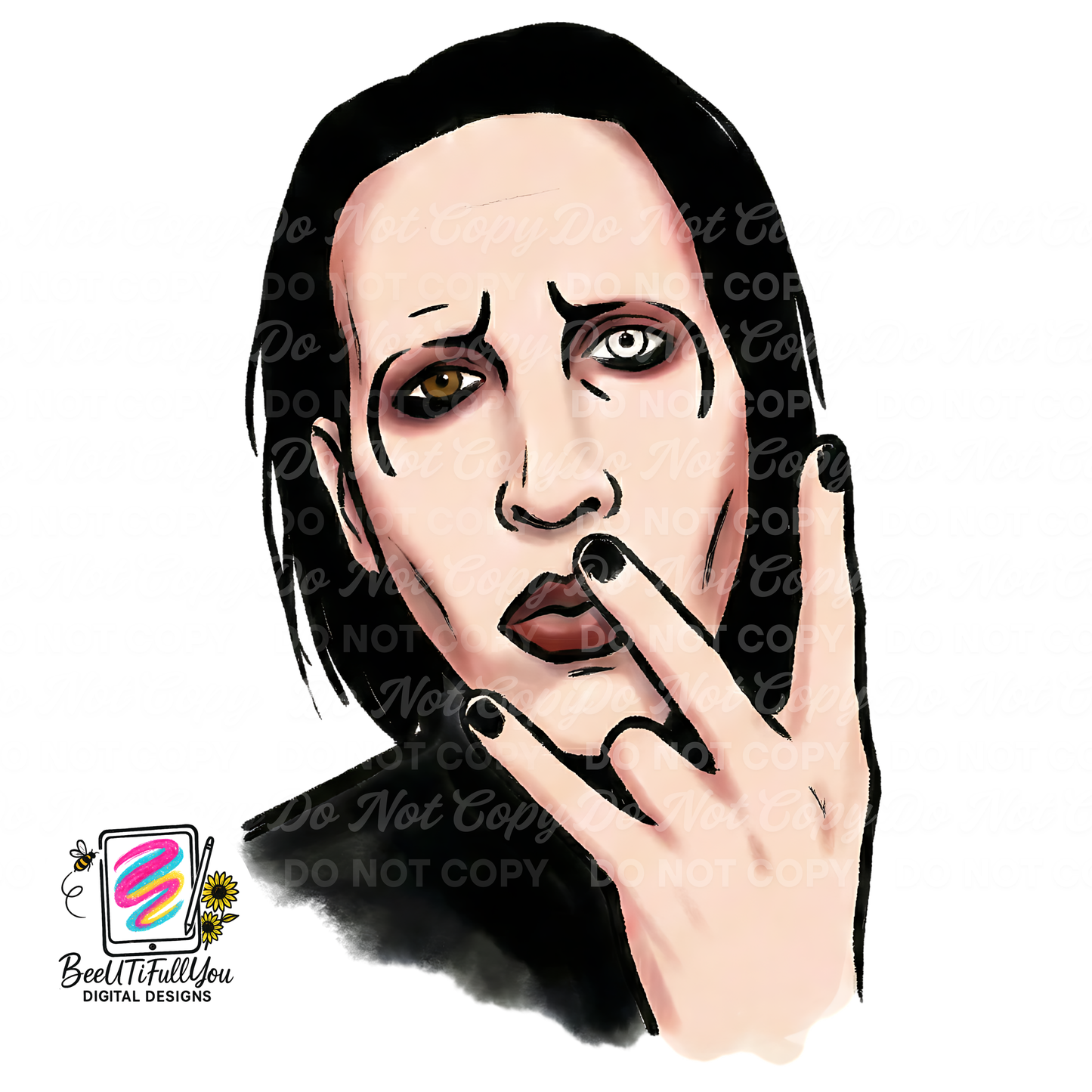 Dark Alt Portrait Clipart PNG Set |  Exclusive Digital Clipart | 5 PNG Bundle