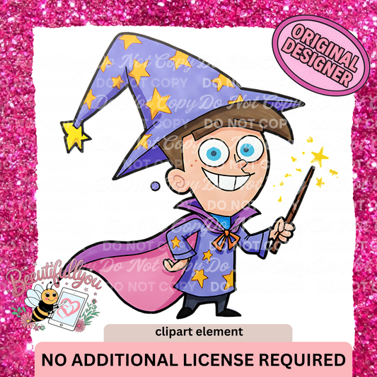 Halloween Wizard Boy Clipart
