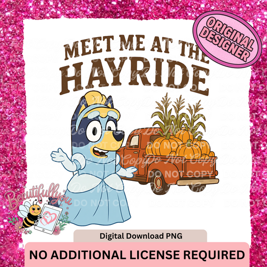 Meet Me at the Hayride | Fall PNG Design | No Additional License Required