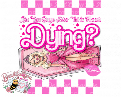 Barbie Coffin PNG – Dark Humor Pink Aesthetic Digital Download