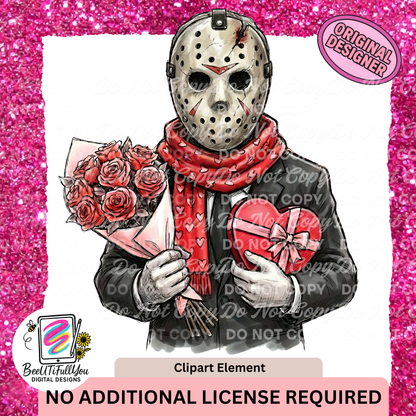 Horror Valentine Day Clipart Pack Download