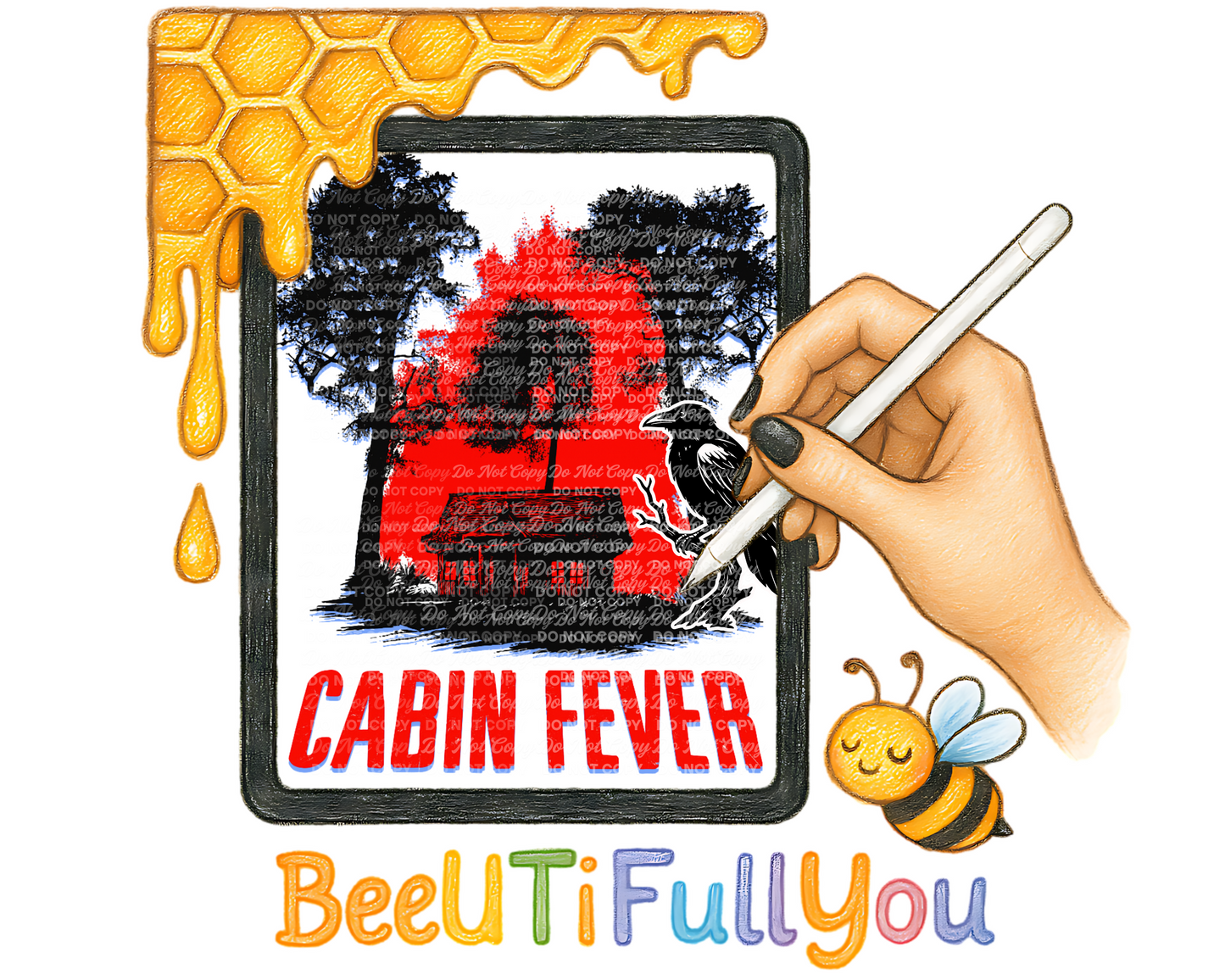 Cabin Fever Horror PNG – Creepy Crow Cabin in the Woods Digital Download
