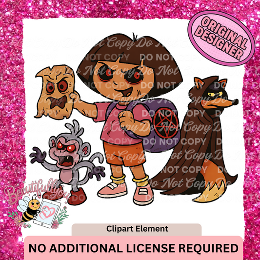 Evil Explorer Clipart
