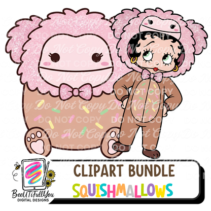 Valentine Character Clipart Pack | 16 PNG Elements | Commercial Use Clipart