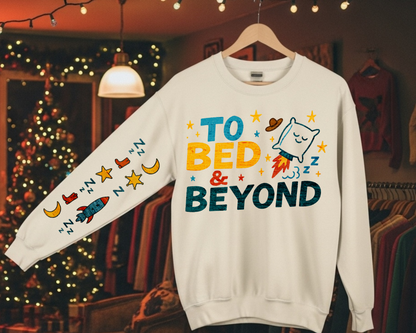 To Bed & Beyond Pajama Set PNG | Matching Pocket + Sleeve Designs | Digital Download