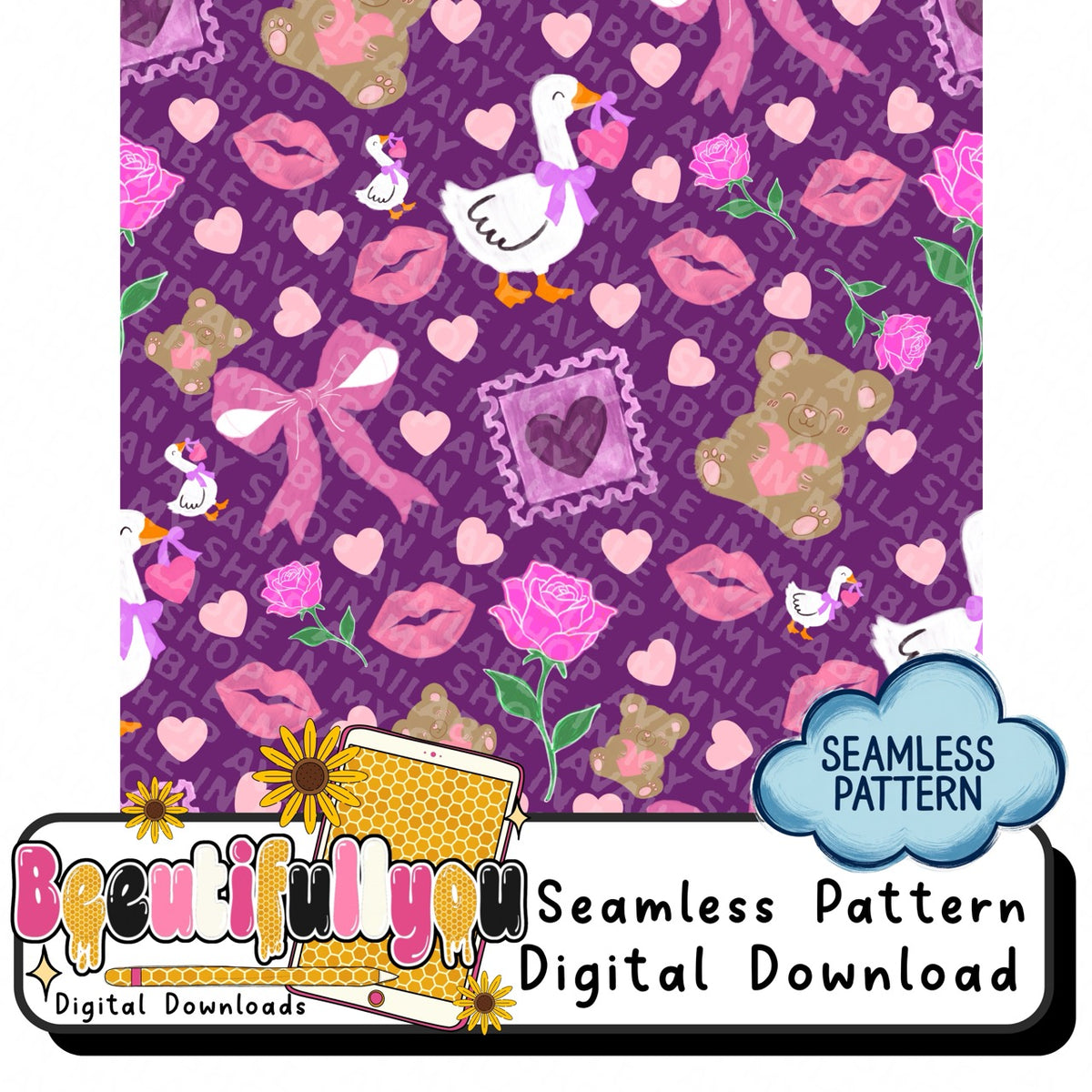 Self Love Club Valentine's Bundle | PNG Designs, Seamless Pattern & Tumbler Wrap
