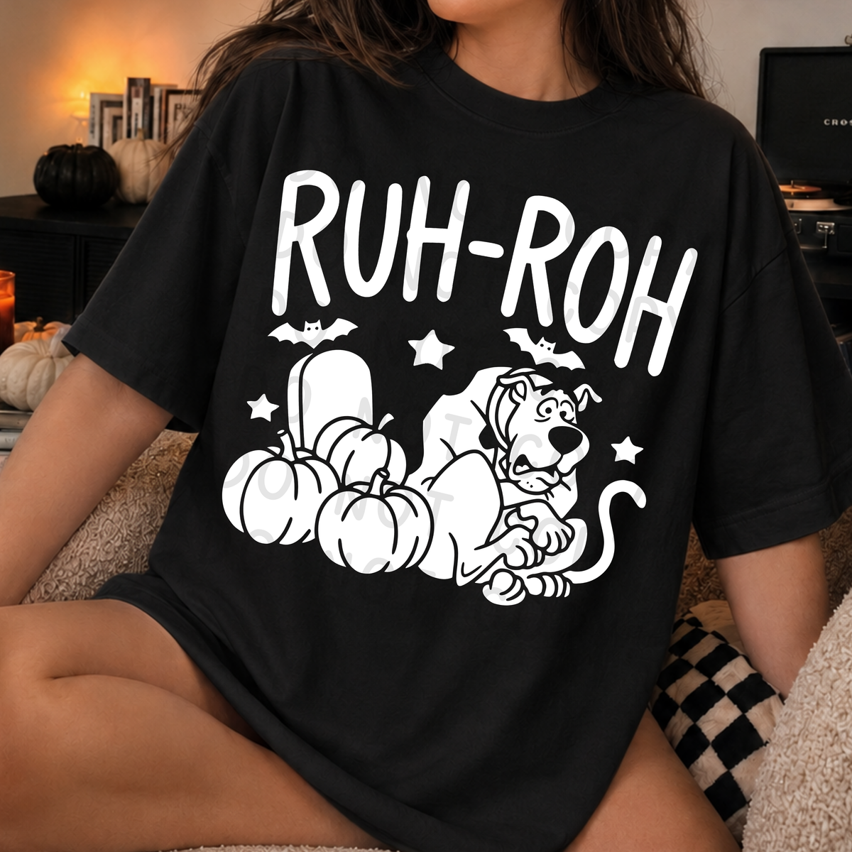 Ruh-Roh Spooky Dog Halloween PNG Design