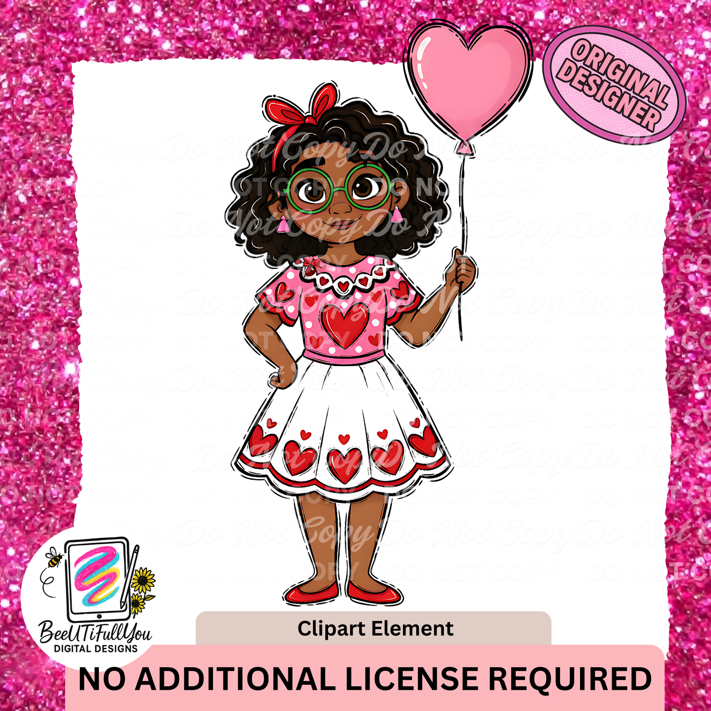 Valentine Girl Clipart Element