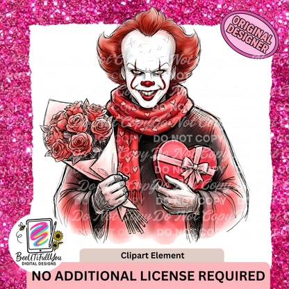 Horror Valentine Day Clipart Pack Download