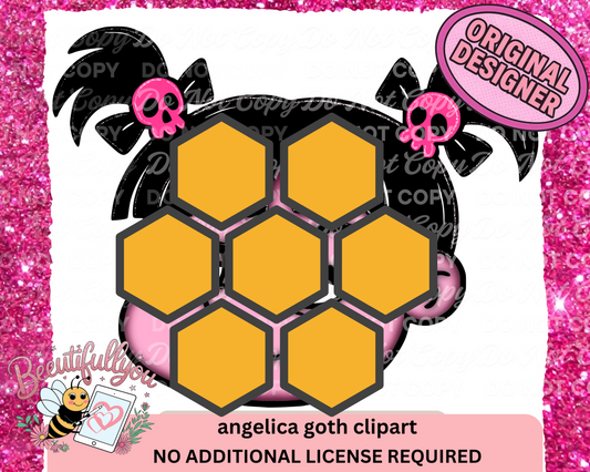 Angelica Goth Clipart – Pink Grunge Aesthetic clipart