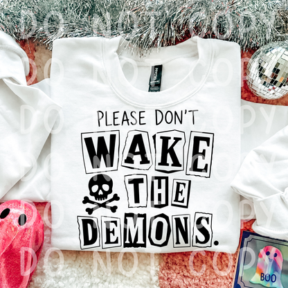 Please Don’t Wake the Demons Halloween PNG Design