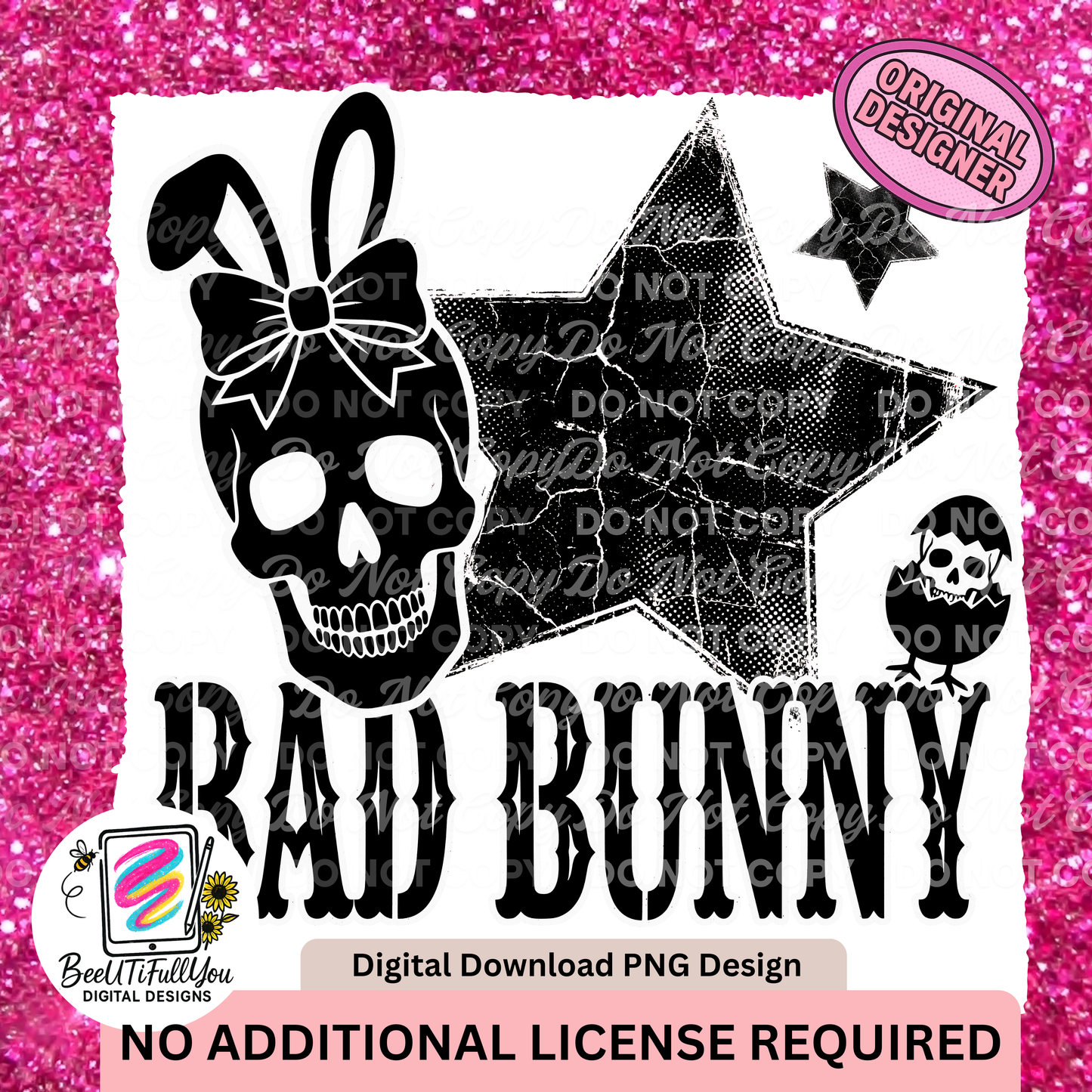 Bad Bunny Skull PNG | Spooky Bunny Digital Download | Gothic Easter PNG | Sublimation Design | Dark Aesthetic PNG