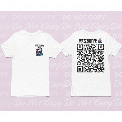 WAZZZUUPPP QR Code PNG | Funny Digital Download QR Design | Meme-Style PNG Clipart for Printing & DIY Crafts