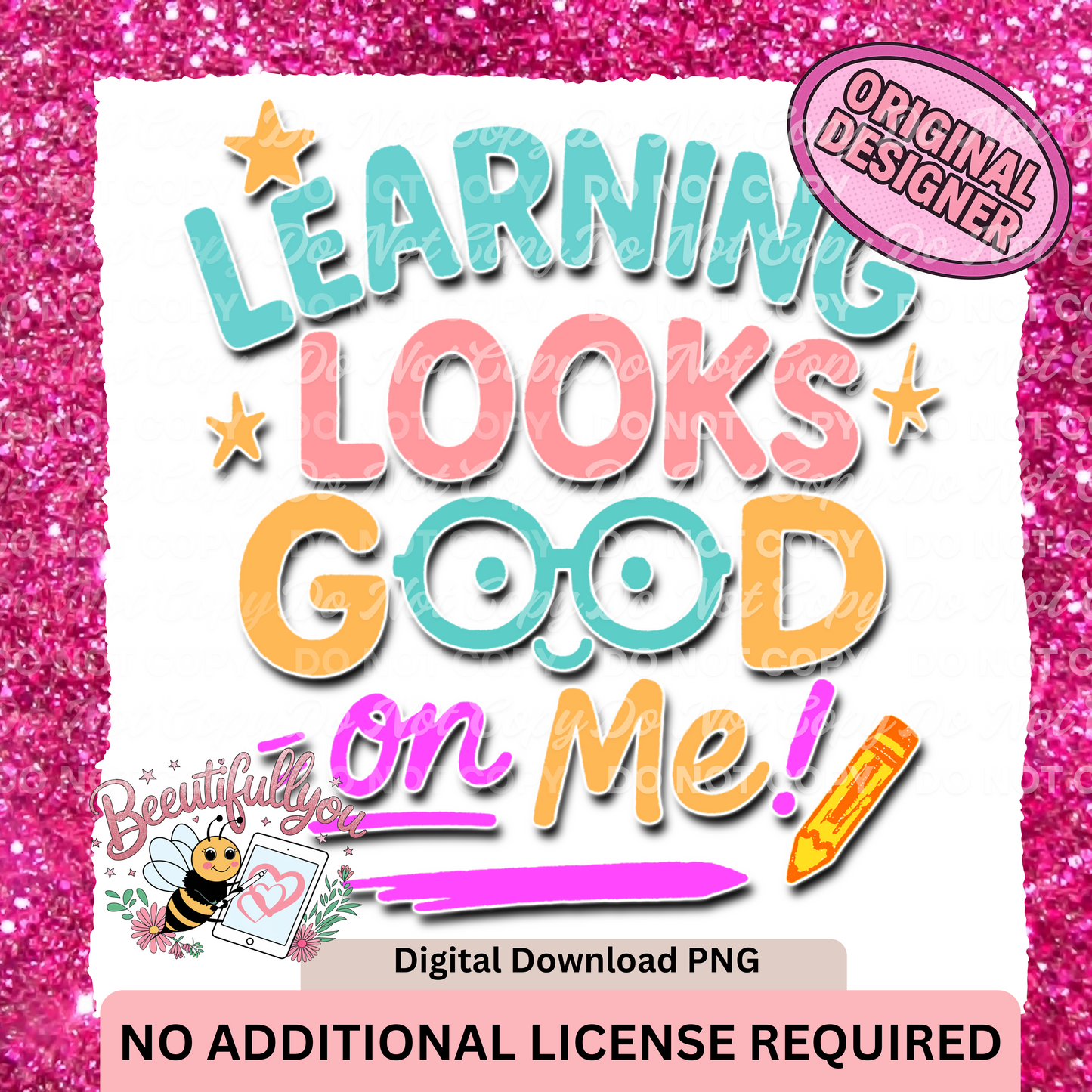 Learning Looks Good On Me PNG