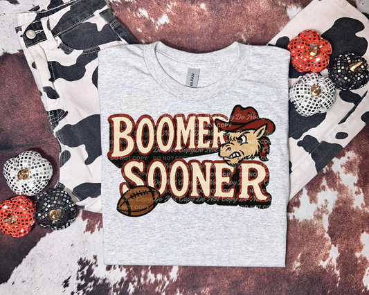 Boomer Sooner 3pc Set | Oklahoma Sooners Football PNG | Matching Pocket & Sleeve Digital Download
