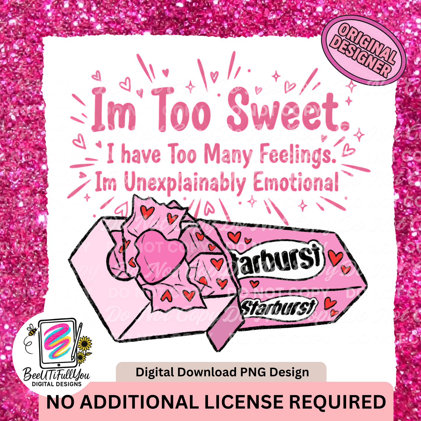 Sweet Valentine Candy Pun Design Bundle | 6 PNG Valentine Shirt Designs | Commercial Use | No License Required