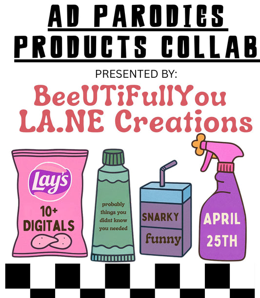 Ad Parody Products Collab – 12 Funny & Snarky Digital Designs for $15