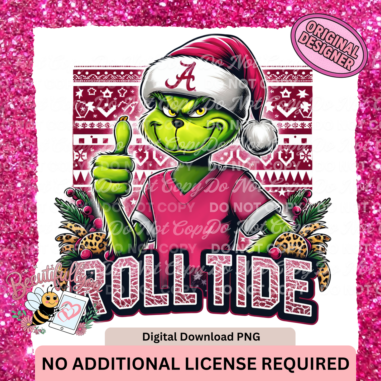 Alabama  Christmas Bundle | 7 Digital PNG Designs | Football Holiday Spirit