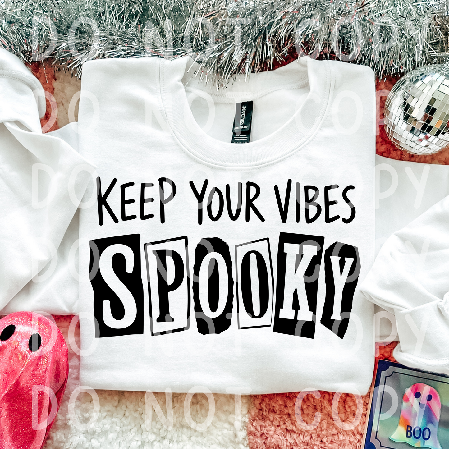 Keep Your Vibes Spooky Halloween PNG Design