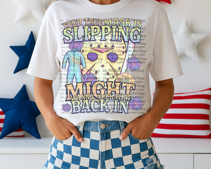 Your True Mask is Slipping PNG | Pastel Jason png | Funny Crystal Lake Sublimation Design | Digital Horror File
