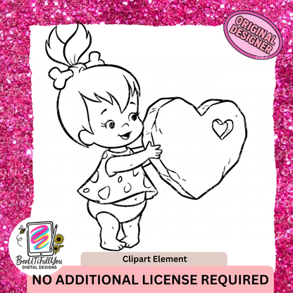 Valentine Clipart Set • Pebbles & Bamm Heart Break Digital Download