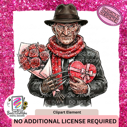 Horror Valentine Day Clipart Pack Download