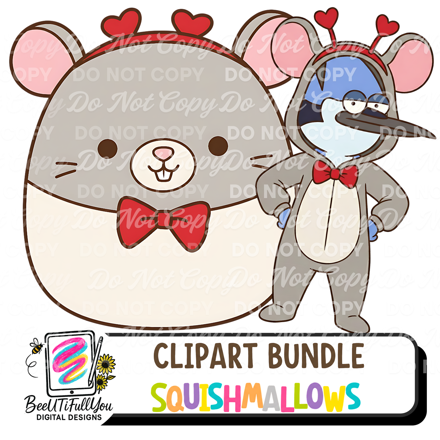 Valentine Character Clipart Pack | 16 PNG Elements | Commercial Use Clipart