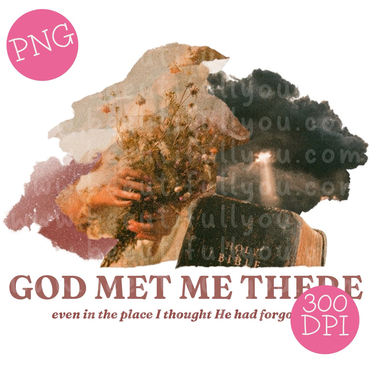 God Met Me There Christian Faith PNG Design