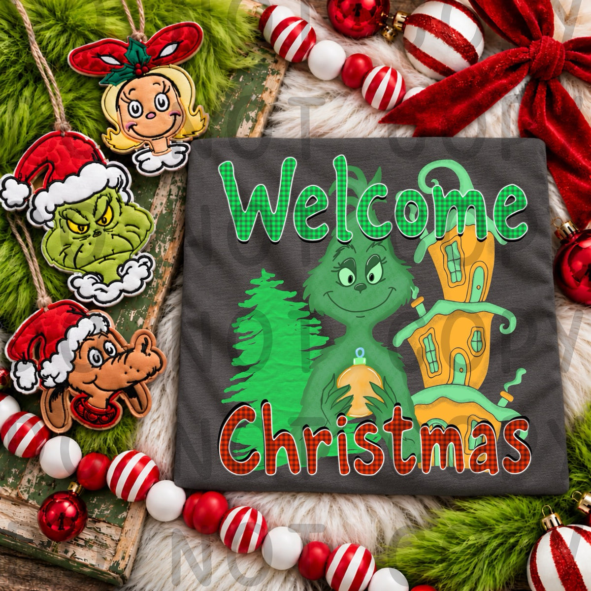 Grinch Please Christmas PNG SOLO Bundle 12 Grinchmas Designs