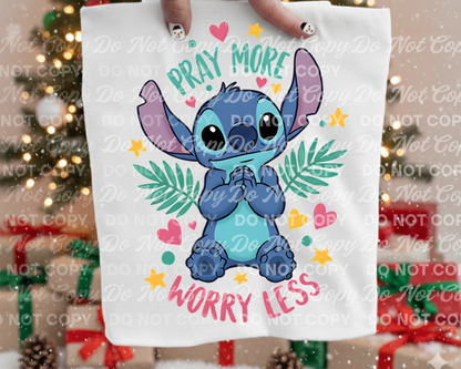Pray More Worry Less – Faith PNG download