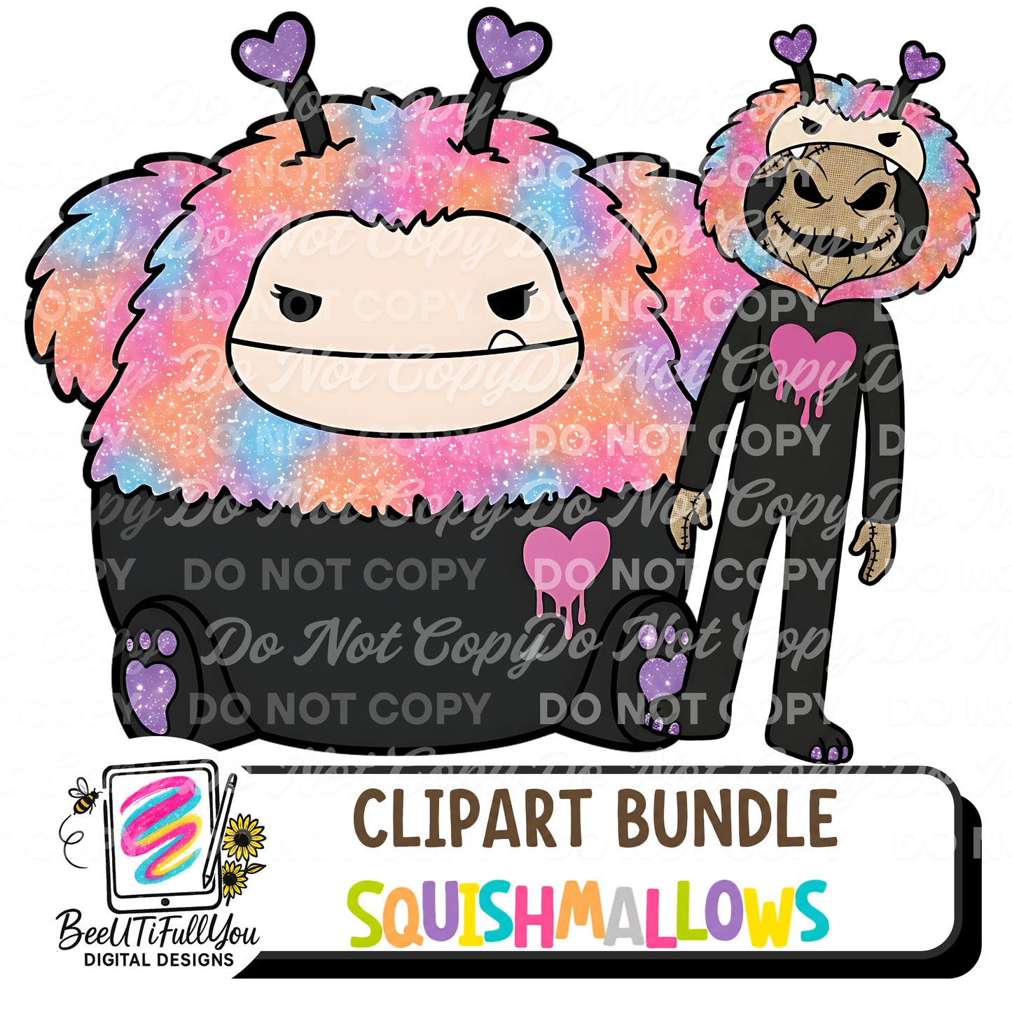 Valentine Character Clipart Pack | 16 PNG Elements | Commercial Use Clipart