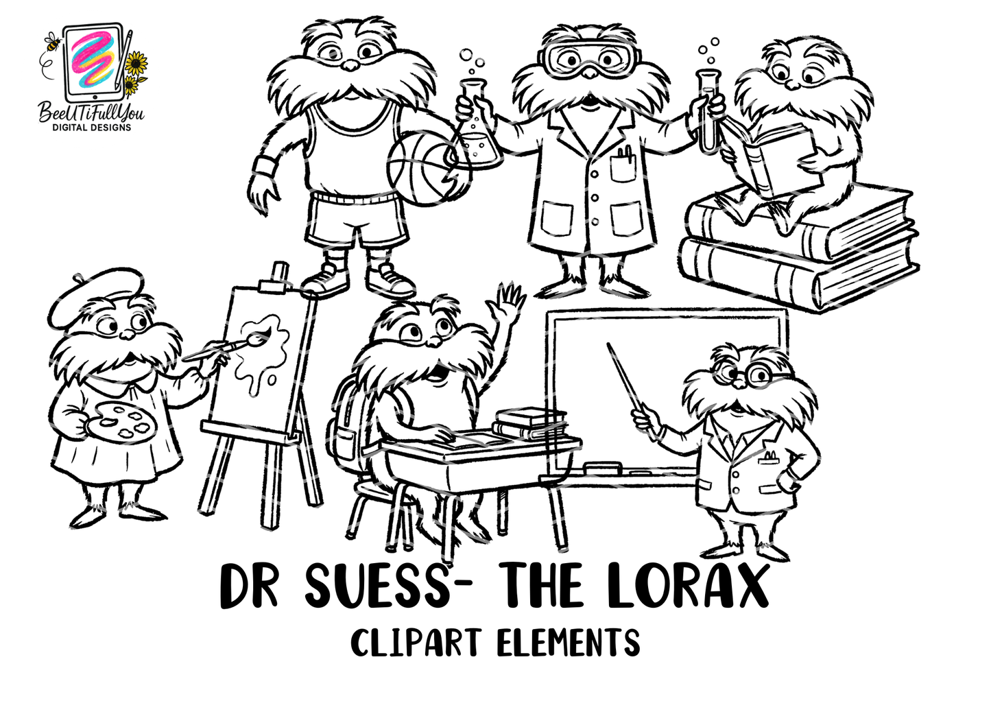 Whimsical Classroom Character clipart Bundle
