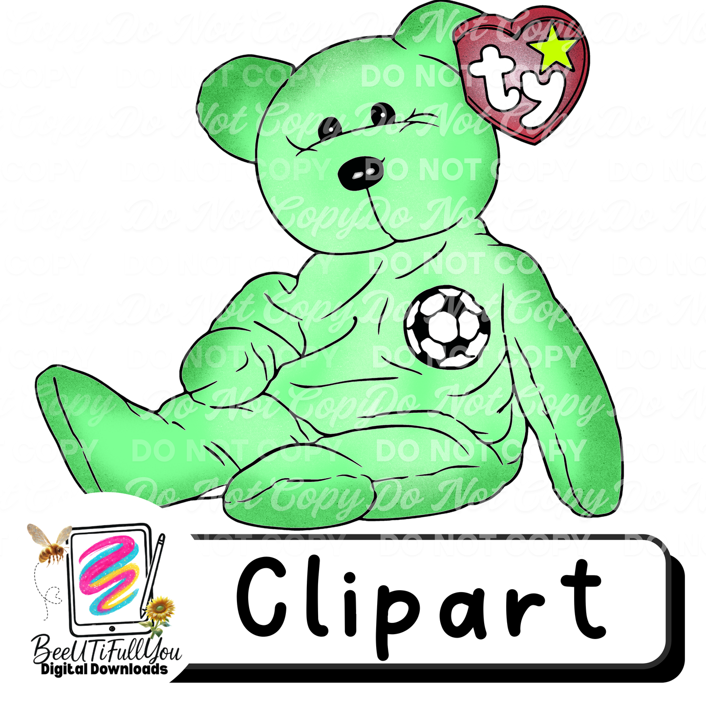 3pc Beanie Baby Inspired Clipart Set | Plush Toy Digital Clipart | Retro Stuffed Animal PNG | February 2026 Drive