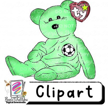 3pc Beanie Baby Inspired Clipart Set | Plush Toy Digital Clipart | Retro Stuffed Animal PNG | February 2026 Drive
