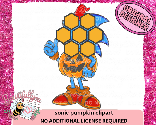 Sonic Pumpkin Halloween Clipart