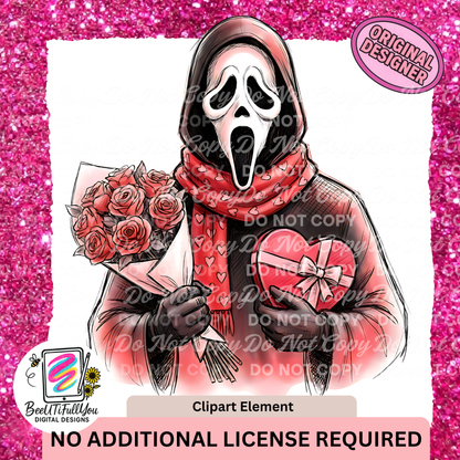 Horror Valentine Day Clipart Pack Download