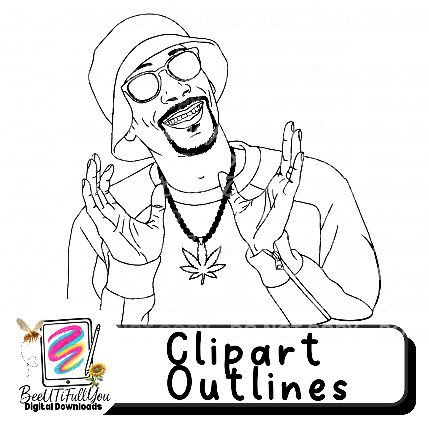 Snoo Clipart – Outline + Colored PNG | Digital Design Use