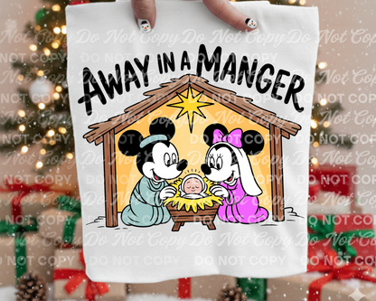 Away in a Manger Nativity PNG | Christmas Religious Digital Download