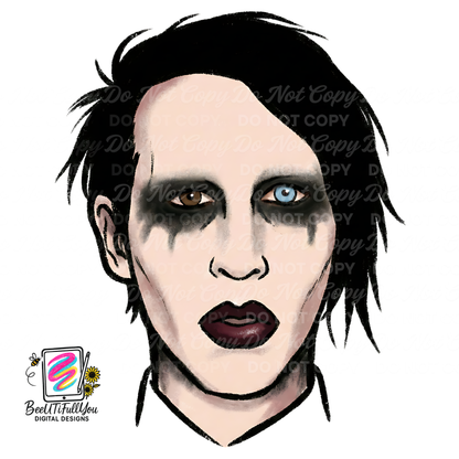 Dark Alt Portrait Clipart PNG Set |  Exclusive Digital Clipart | 5 PNG Bundle