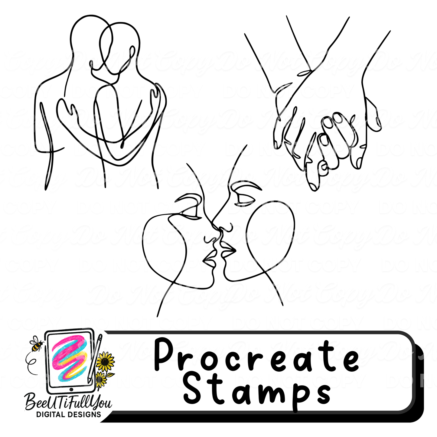 Valentine Procreate Stamp Bundle | Decorative Overlay Stamps for Procreate | Love & Heart Elements