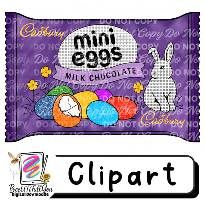 Easter Candy Clipart Bundle PNG | Colored + Outline Versions | Growing Spring Candy Collection | Commercial Use Digital Download