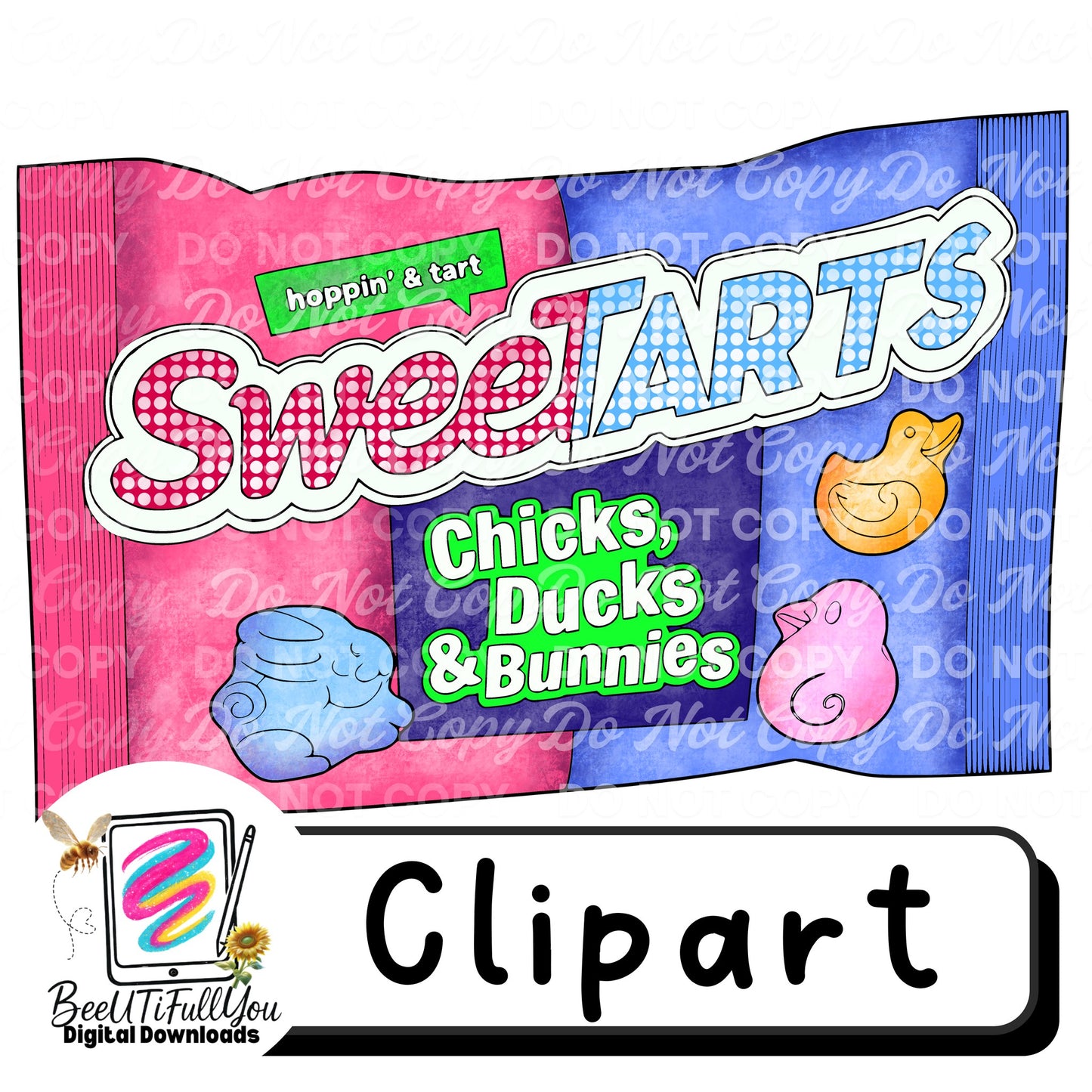 Easter Candy Clipart Bundle PNG | Colored + Outline Versions | Growing Spring Candy Collection | Commercial Use Digital Download