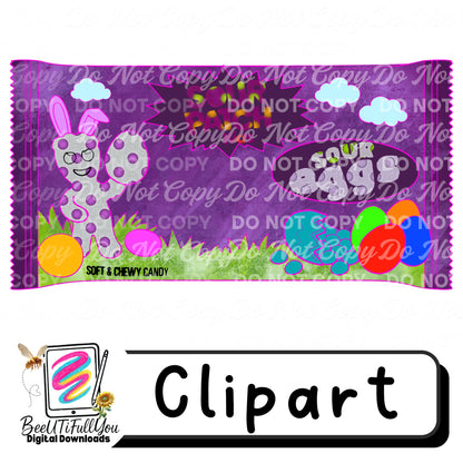 Easter Candy Clipart Bundle PNG | Colored + Outline Versions | Growing Spring Candy Collection | Commercial Use Digital Download