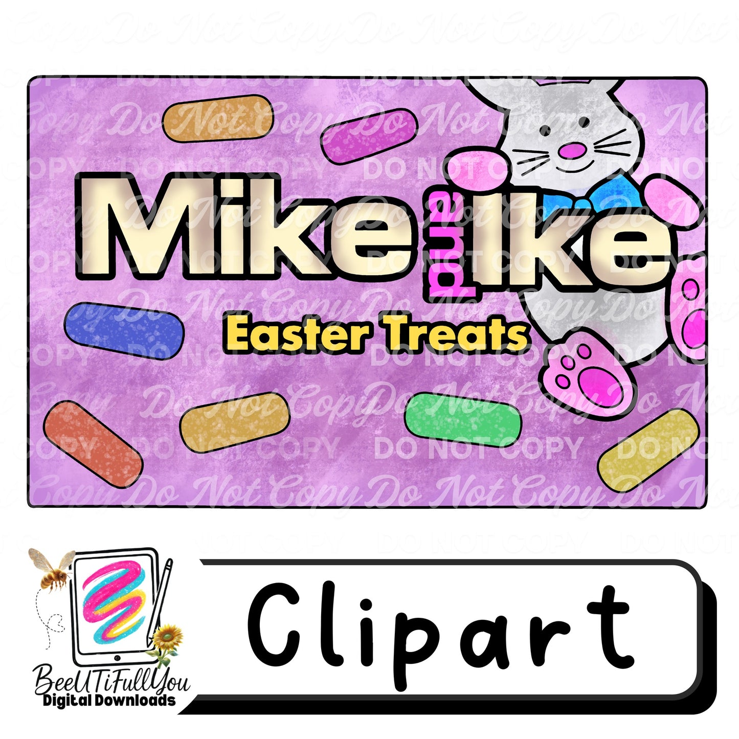 Easter Candy Clipart Bundle PNG | Colored + Outline Versions | Growing Spring Candy Collection | Commercial Use Digital Download