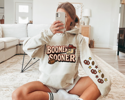 Boomer Sooner 3pc Set | Oklahoma Sooners Football PNG | Matching Pocket & Sleeve Digital Download