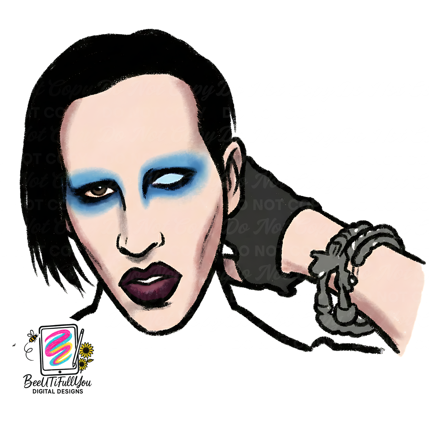 Dark Alt Portrait Clipart PNG Set |  Exclusive Digital Clipart | 5 PNG Bundle
